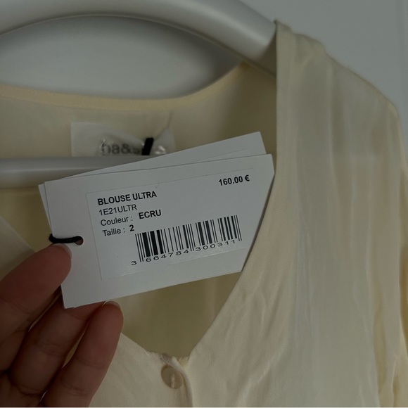 Ba&sh WOMEN'S ULTRA BLOUSE - OFF WHITE size 2 - Picture 7 of 11